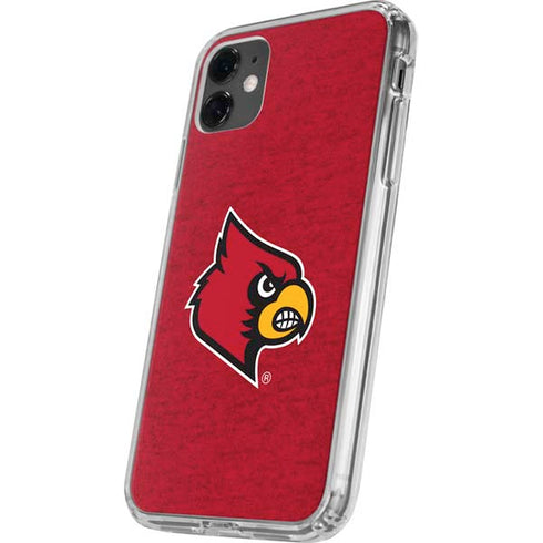University of Louisville Red Background iPhone 11 Clear Case