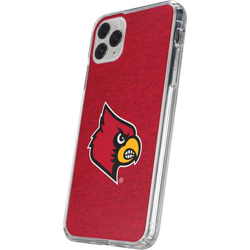 University of Louisville Red Background iPhone 11 Pro Clear Case