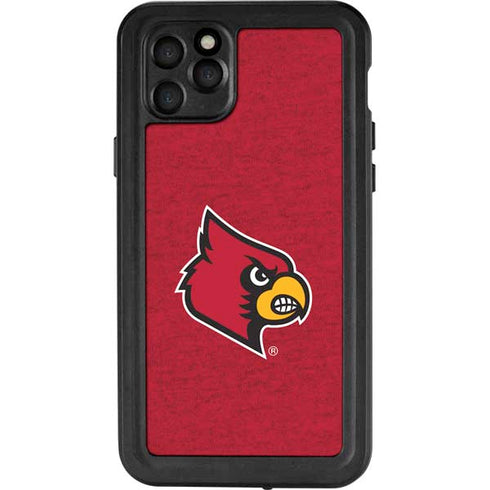 University of Louisville Red Background iPhone 11 Pro Max Waterproof Case