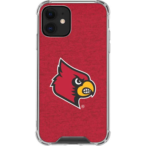 University of Louisville Red Background iPhone 12 Clear Case