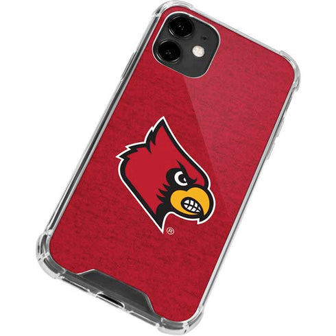 University of Louisville Red Background iPhone 12 Clear Case