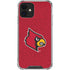 University of Louisville Red Background iPhone 12 Mini Clear Case
