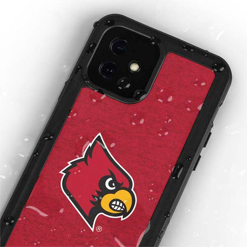 University of Louisville Red Background iPhone 12 Mini Waterproof Case