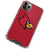 University of Louisville Red Background iPhone 12 Pro Clear Case