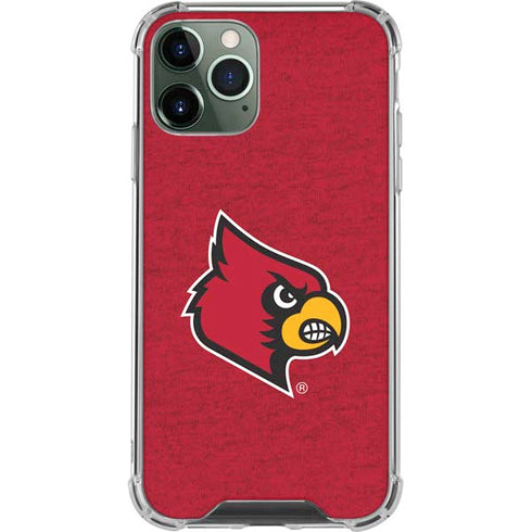 University of Louisville Red Background iPhone 12 Pro Max Clear Case