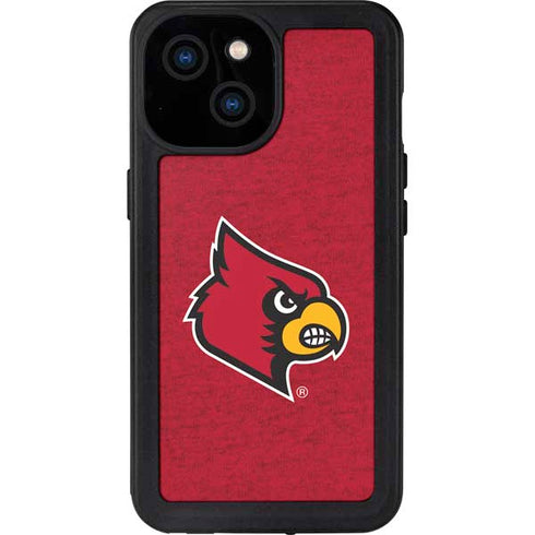University of Louisville Red Background iPhone 13 Mini Waterproof Case