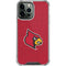 University of Louisville Red Background iPhone 13 Pro Max Clear Case