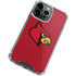 University of Louisville Red Background iPhone 14 Pro Max Clear Case