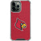 University of Louisville Red Background iPhone 14 Pro Max Clear Case