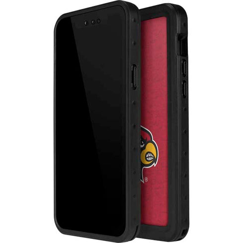 University of Louisville Red Background iPhone 15 Pro Waterproof Case
