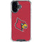 University of Louisville Red Background iPhone 16 Plus Clear Case