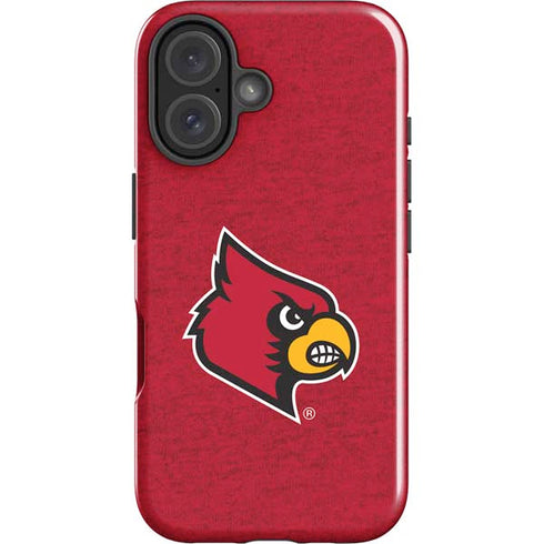 University of Louisville Red Background iPhone 16 Plus Impact Case