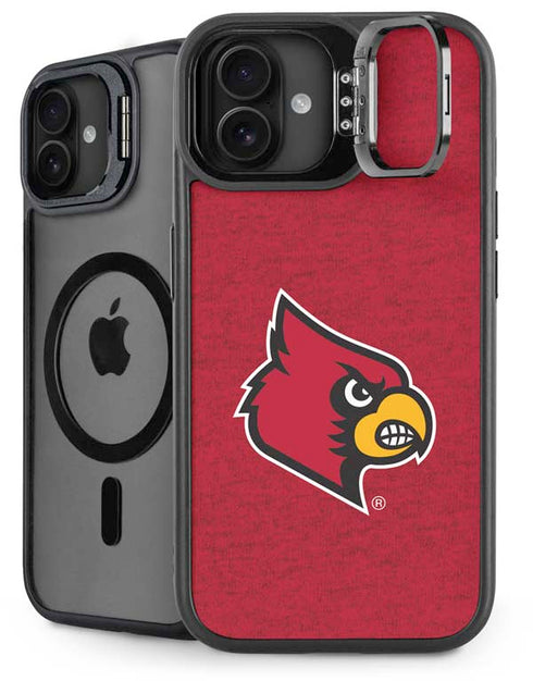 University of Louisville Red Background iPhone 16 Plus Kickstand Case