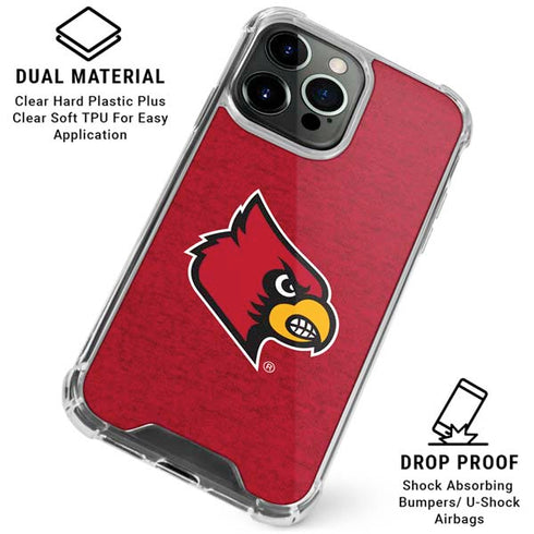University of Louisville Red Background iPhone 16 Pro Clear Case