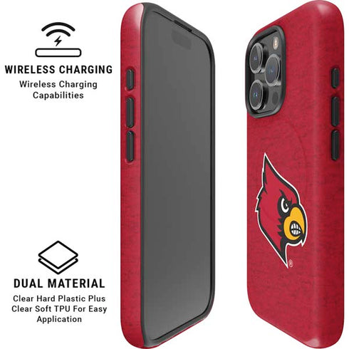 University of Louisville Red Background iPhone 16 Pro Magsafe Impact Case