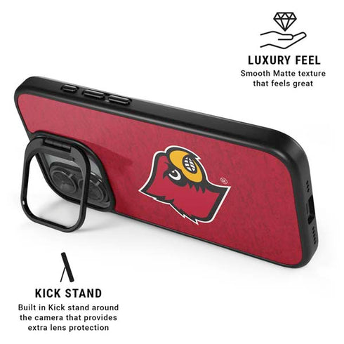 University of Louisville Red Background iPhone 17 Kickstand Case