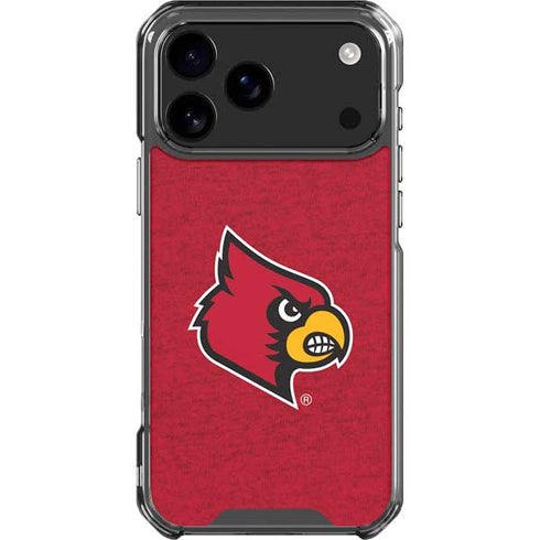 University of Louisville Red Background iPhone 17 Pro Max Clear Case