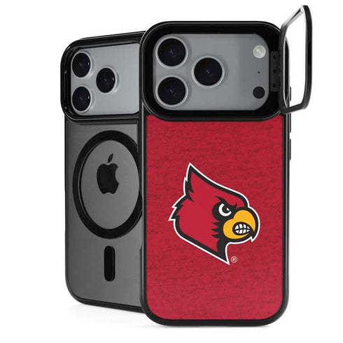 University of Louisville Red Background iPhone 17 Pro Max Kickstand Case