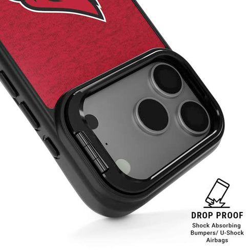 University of Louisville Red Background iPhone 17 Pro Max Kickstand Case