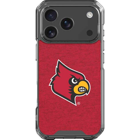 University of Louisville Red Background iPhone 18 Pro Clear Case