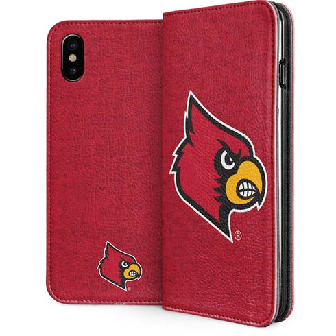 University of Louisville Red Background iPhone 8 Folio Case