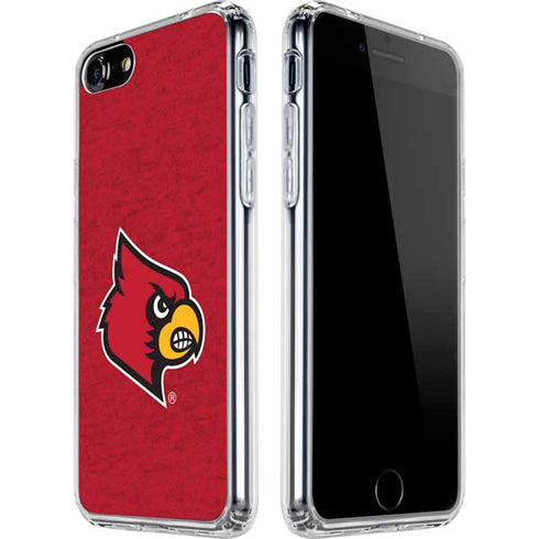 University of Louisville Red Background iPhone SE (2nd & 3rd Gen) Clear Case