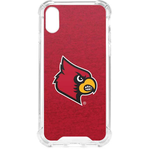 University of Louisville Red Background iPhone XS Clear Case