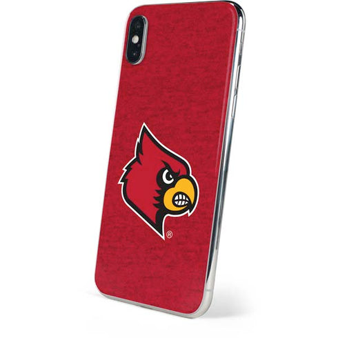 University of Louisville Red Background iPhone XS Skin