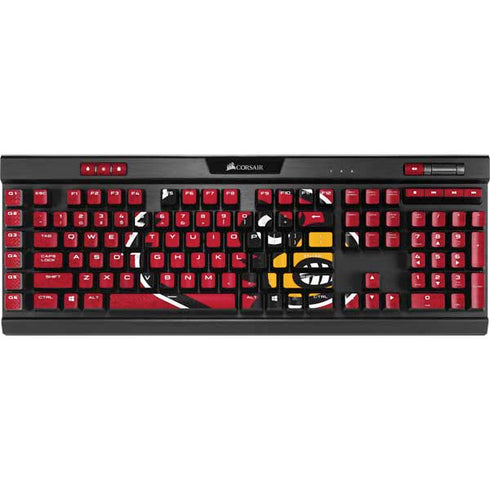 University of Louisville Red Background K95 RGB PLATINUM Mechanical Gaming Keyboard Skin