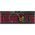University of Louisville Red Background K95 RGB PLATINUM Mechanical Gaming Keyboard Skin