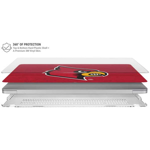 University of Louisville Red Background MacBook Air 15in (2023-2025) Case plus Skin