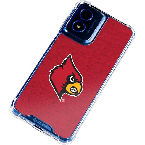 University of Louisville Red Background Moto G 5G (2024) Clear Case