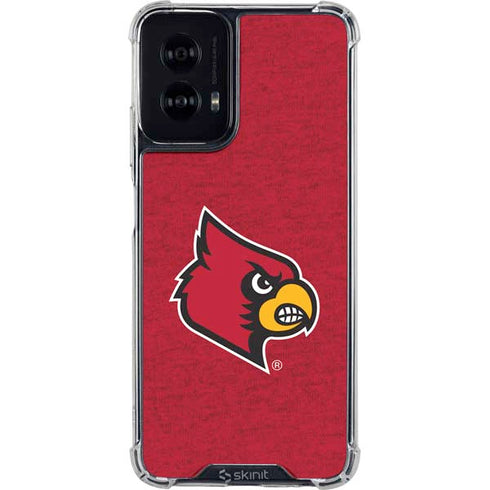 University of Louisville Red Background Moto G Power 5G (2024) Clear Case