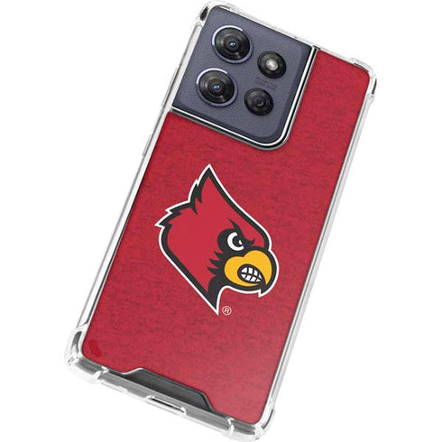 University of Louisville Red Background Moto G Power 5G (2025) Clear Case