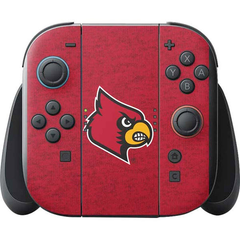 University of Louisville Red Background Nintendo Switch 2 (2025) with Joy-Con Skin