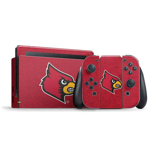 University of Louisville Red Background Nintendo Switch Bundle Skin