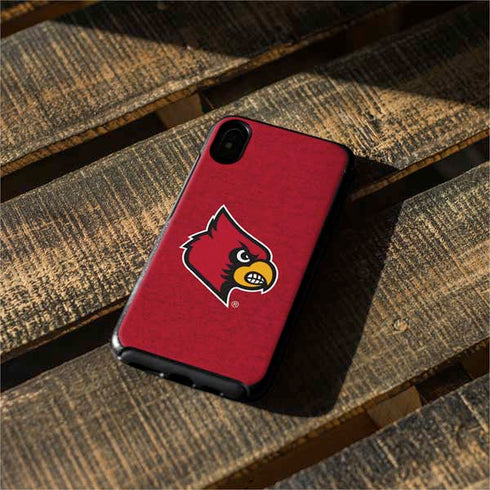 University of Louisville Red Background Otterbox Symmetry iPhone Skin