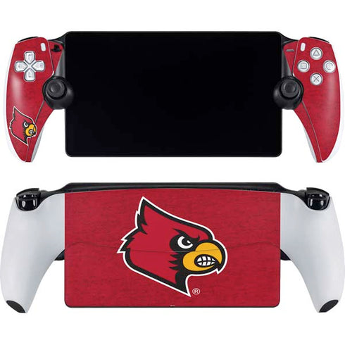 University of Louisville Red Background PlayStation Portal Remote Player Skin