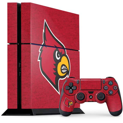 University of Louisville Red Background PlayStation PS4 Skins