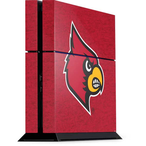 University of Louisville Red Background PS4 Console Skin