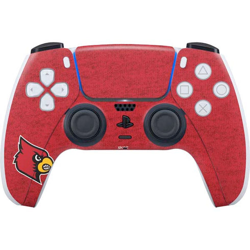 University of Louisville Red Background PS5 Controller Skin