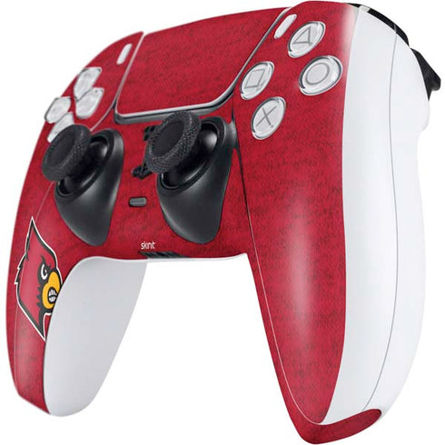 University of Louisville Red Background PS5 Controller Skin