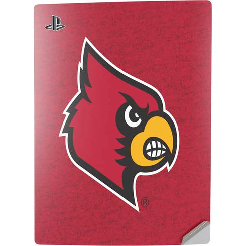 University of Louisville Red Background PS5 Digital Edition Console Skin