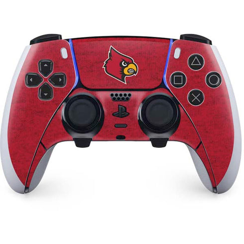 University of Louisville Red Background PS5 DualSense Edge Pro Controller Skin