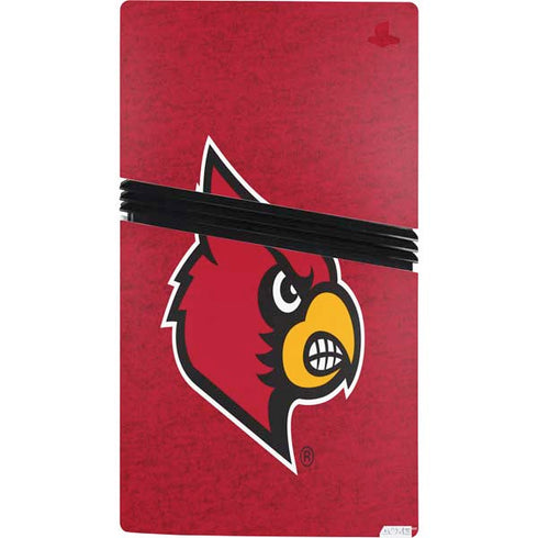 University of Louisville Red Background PS5 Pro Bundle Skin