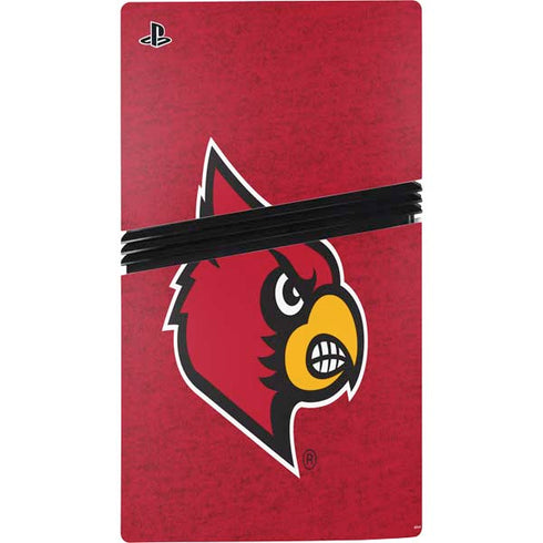 University of Louisville Red Background PS5 Pro Console Skin