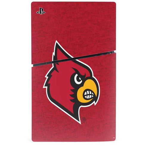 University of Louisville Red Background PS5 Slim Digital Edition Bundle Skin