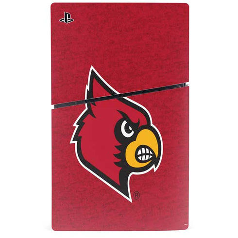 University of Louisville Red Background PS5 Slim Digital Edition Console Skin