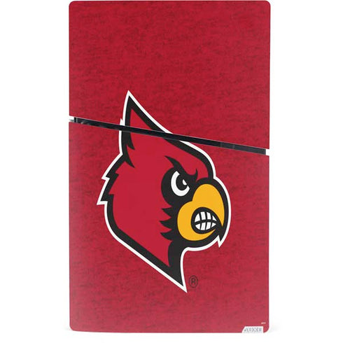 University of Louisville Red Background PS5 Slim Digital Edition Console Skin
