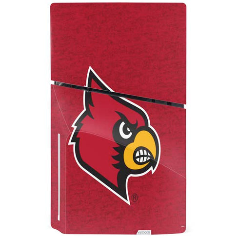 University of Louisville Red Background PS5 Slim Disk Bundle Skin